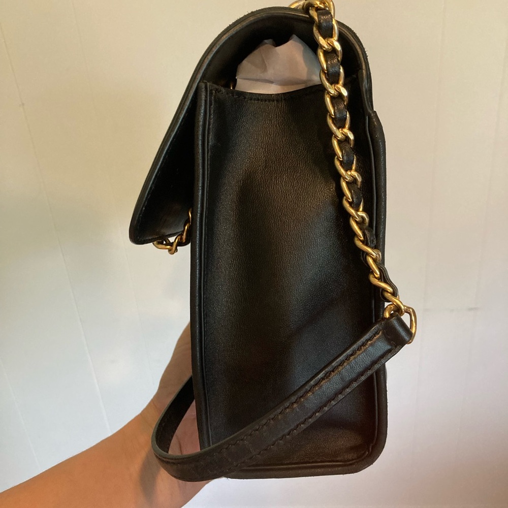 Tory Burch Fleming Convertible Shoulder Bag - Black Leather - Picture 10 of 14